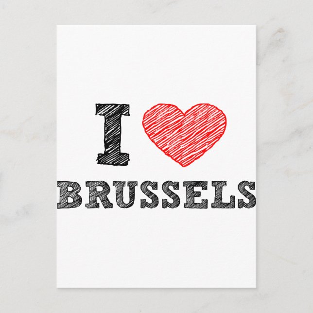 I Liebe Brüssel Postkarte (Vorderseite)