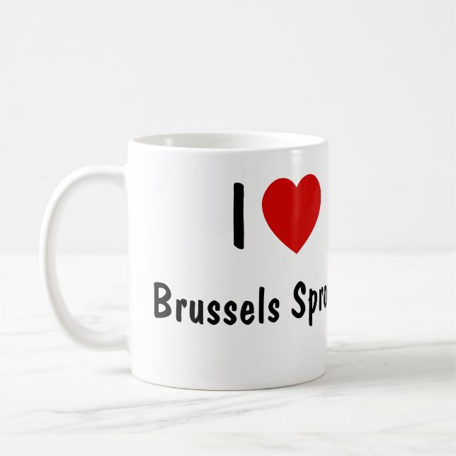 I Liebe Brüssel Sprossen Kaffeetasse (Links)