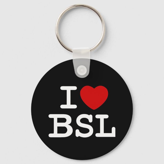 I LIEBE BSL SCHLÜSSELANHÄNGER (Vorderseite)