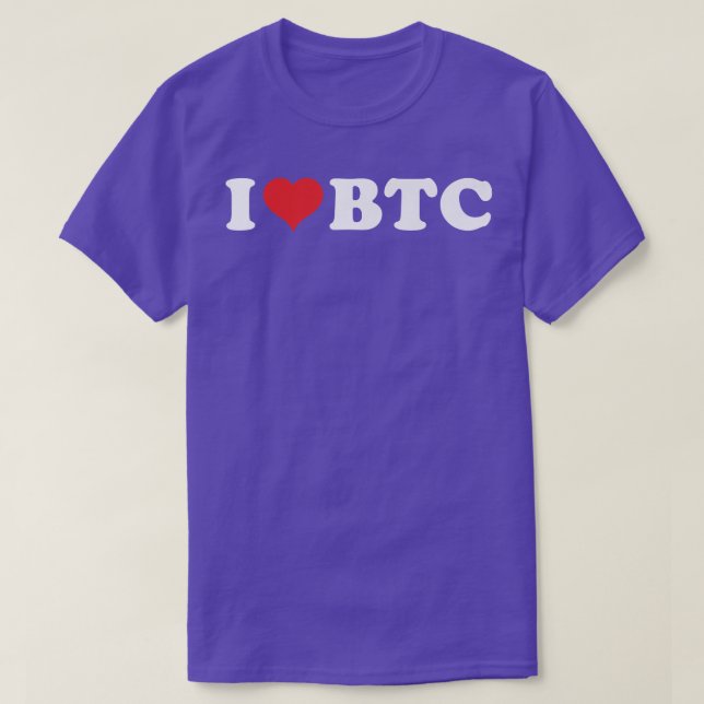 I Liebe BTC (Bitcoin)  T-Shirt (Design vorne)