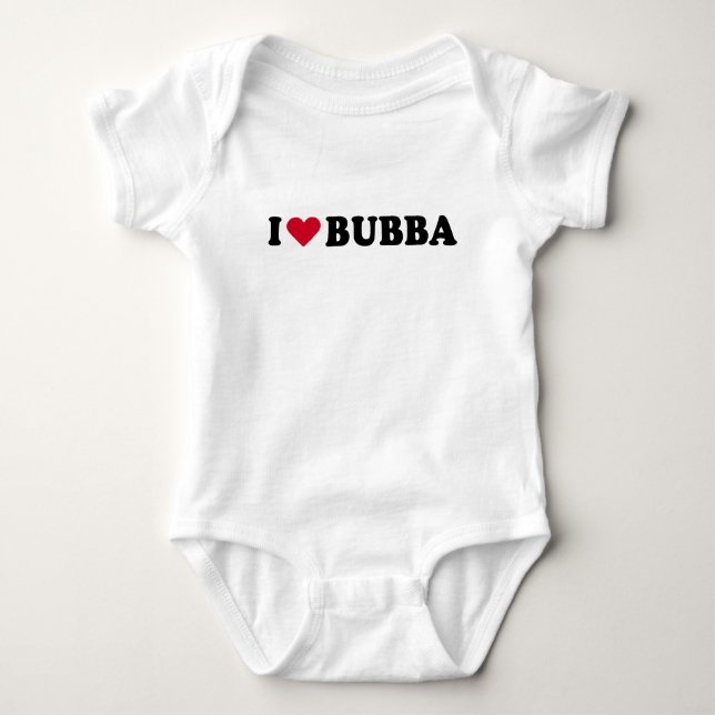 I LIEBE BUBBA BABY STRAMPLER (Vorderseite)