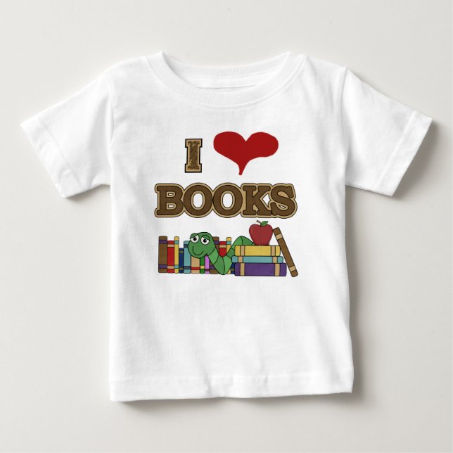 I Liebe-Bücher Baby T-shirt (Vorderseite)