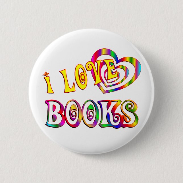 I Liebe-Bücher Button (Vorderseite)