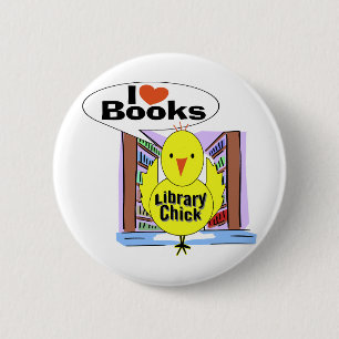 I Liebe Bücher Button