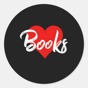I Liebe Bücher, die für Runder Aufkleber