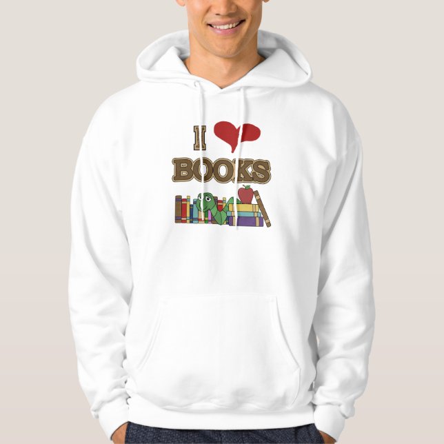 I Liebe-Bücher Hoodie (Vorderseite)