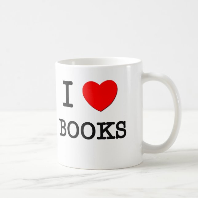 I LIEBE-BÜCHER KAFFEETASSE (Rechts)