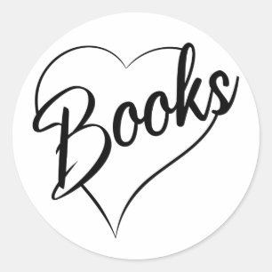 I Liebe Bücher lesen Buch Lover Reader Bibliotheka Runder Aufkleber