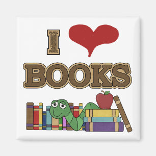 I Liebe-Bücher Magnet