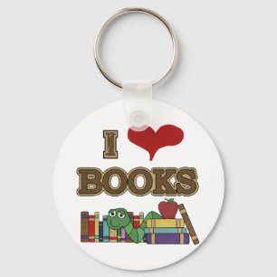 I Liebe-Bücher Schlüsselanhänger