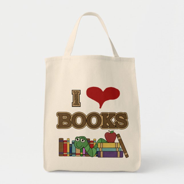 I Liebe-Bücher Tragetasche (Vorne)