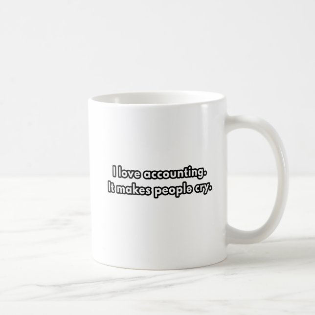 I Liebe Buchhaltung - lustige Buchhaltergastronomi Kaffeetasse (Rechts)