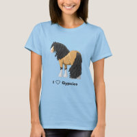I Liebe Buckskin Sinti und Roma Vanner Entwurf Pfe