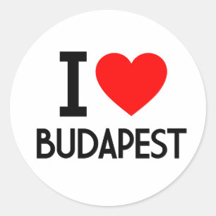 I Liebe Budapest Runder Aufkleber