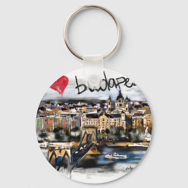 I Liebe Budapest Schlüsselanhänger (Vorderseite)