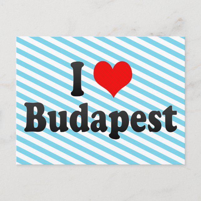 I Liebe Budapest, Ungarn Postkarte (Vorderseite)