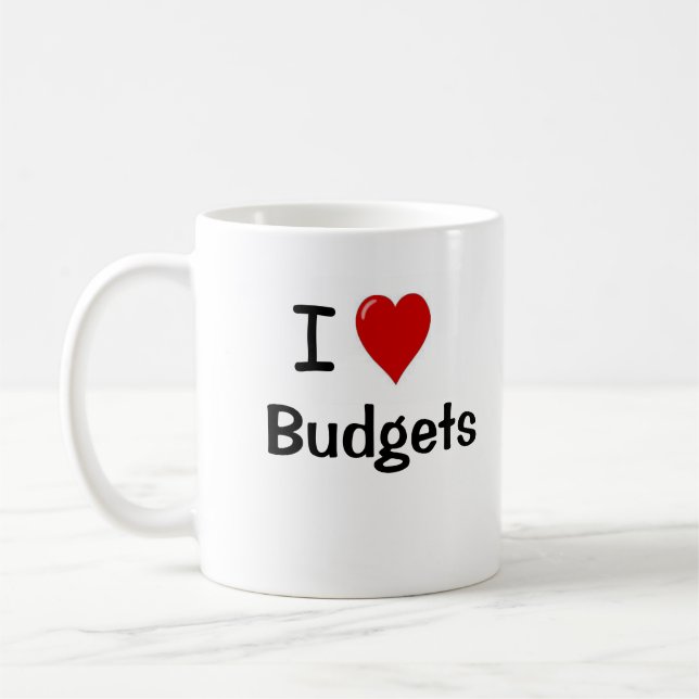 I Liebe Budget I Heart Forecasts FP&A Manager Kaffeetasse (Links)