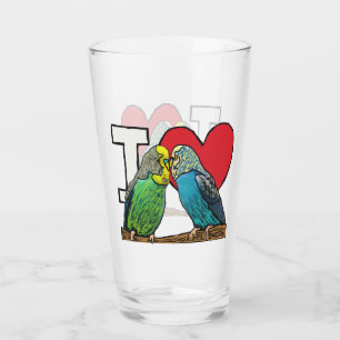 I Liebe Budgies Glas