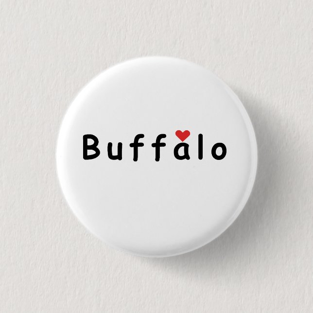 I Liebe Buffalo Button (Vorderseite)