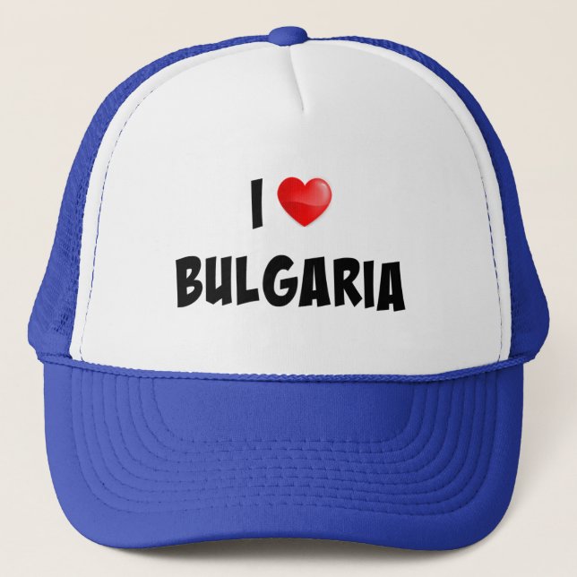 "I Liebe Bulgarien" - Sonderanfertigung Truckerkappe (Vorderseite)