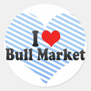 I Liebe Bull Market Runder Aufkleber