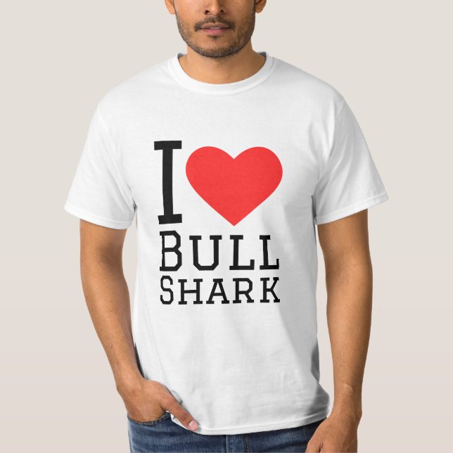 I Liebe Bullenhai T-Shirt (Vorderseite)