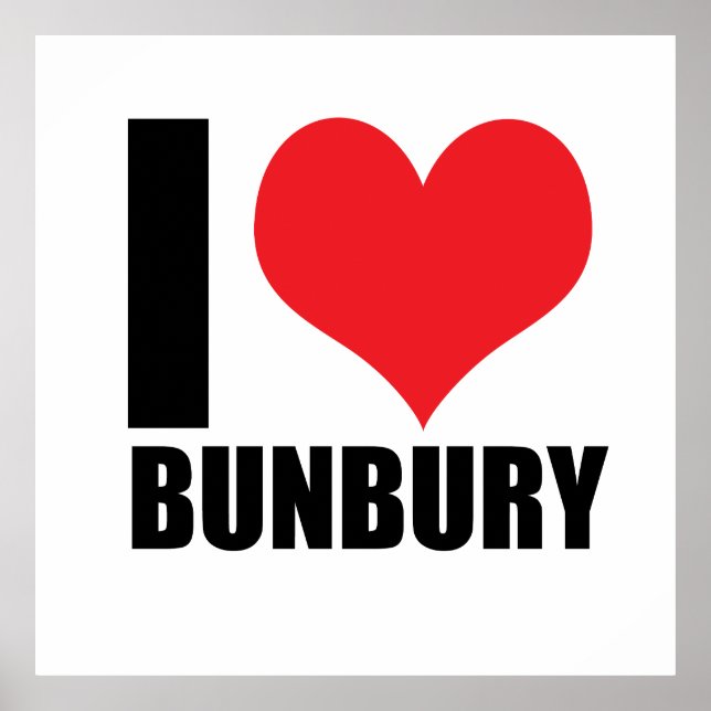 I Liebe Bunbury Poster (Vorne)