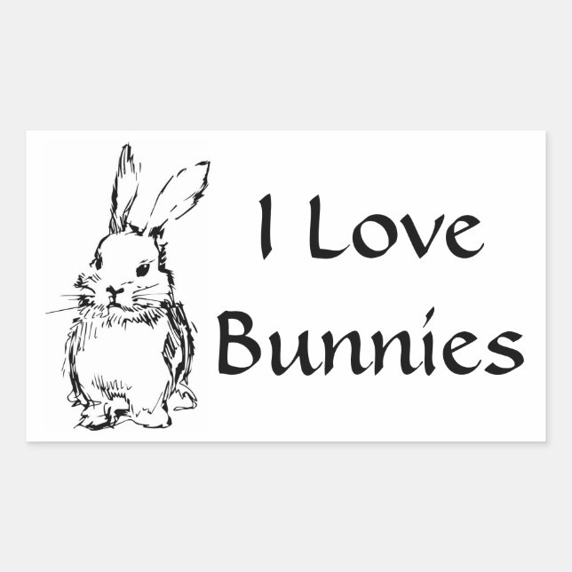 I Liebe Bunnies Stickers (Vorderseite)