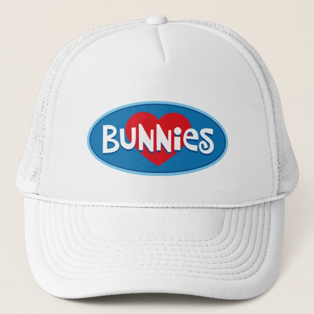 I Liebe Bunnies Truckerkappe (Vorderseite)