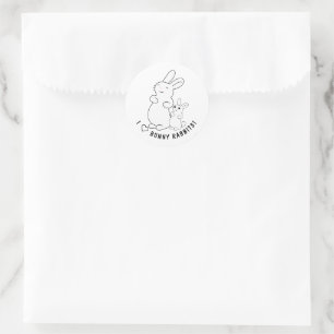 I Liebe Bunny Rabbits Runder Aufkleber