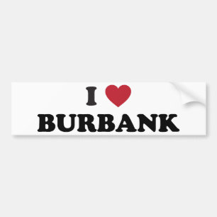 I Liebe Burbank Kalifornien Autoaufkleber