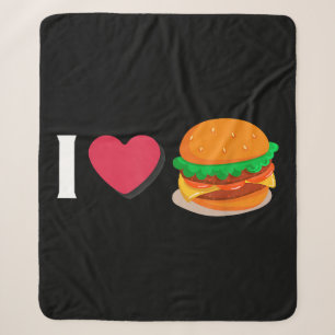 I Liebe Burger Cheeseburger ungesunde Ernährung Sherpadecke