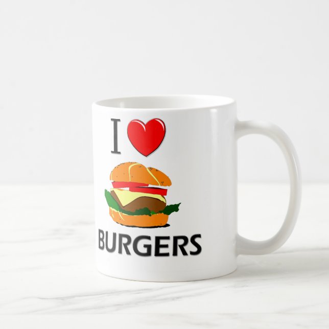 I Liebe-Burger Kaffeetasse (Rechts)
