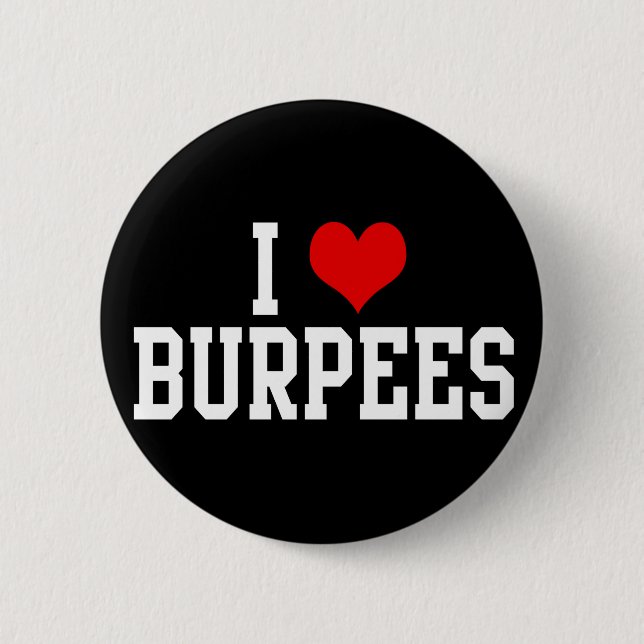 I Liebe Burpees, Fitness Button (Vorderseite)