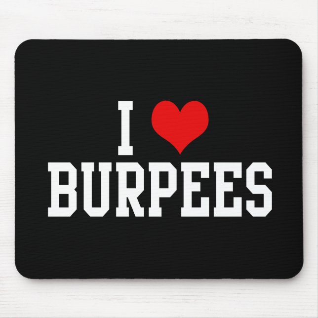 I Liebe Burpees, Fitness Mousepad (Vorne)