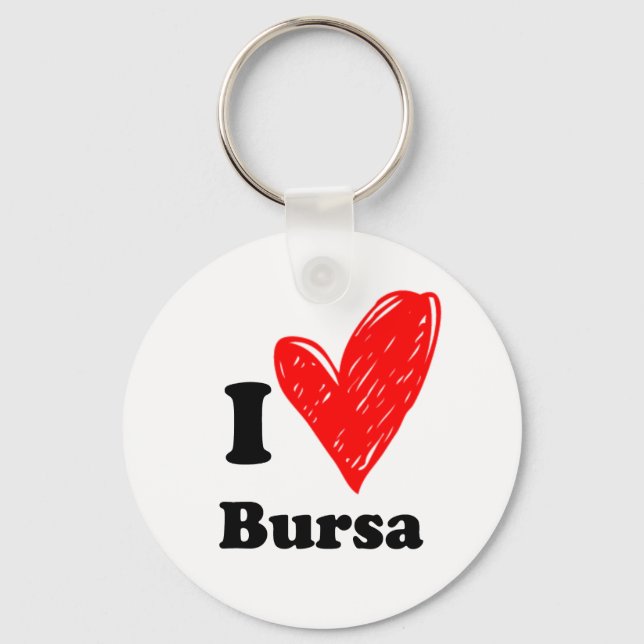 I Liebe Bursa Schlüsselanhänger (Vorderseite)
