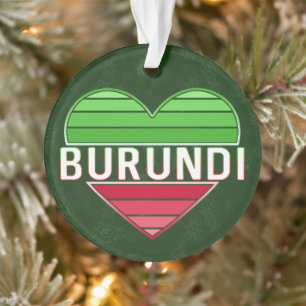 I Liebe Burundi, Burundisches Herz Ornament