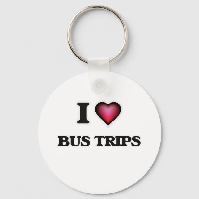 I Liebe Busfahrten Schlüsselanhänger (Vorderseite)