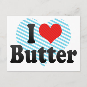 I Liebe Butter Postkarte