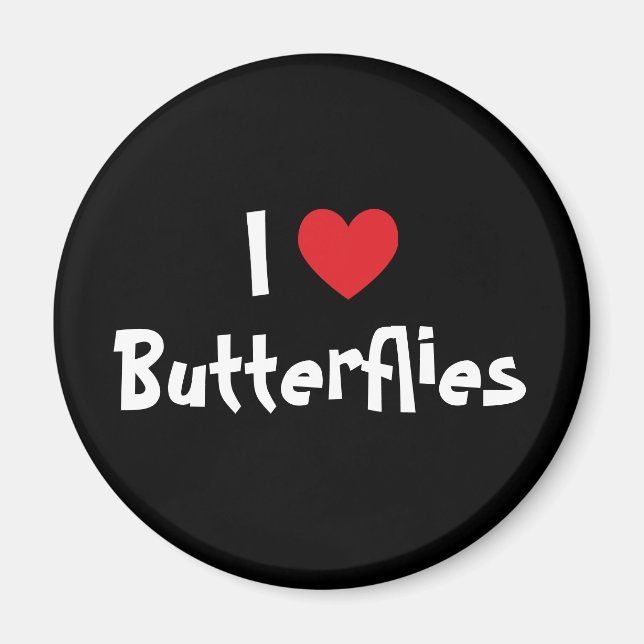 I Liebe Butterflies Magnet (Vorne)
