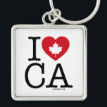 I LIEBE CA | I Liebe Kanada Personalisierter Schlü Schlüsselanhänger<br><div class="desc">Lass jedem wissen,  wie sehr Sie Kanada mit diesem anpassbaren "I Liebe CA"-Schlüsselanhänger mit Retro-Typografie und Herzakzent aus Ahornblättern Liebe. Der perfekte Weg,  um Ihren Stolz und Ihre Liebe für Kanada zu zeigen. Personalisieren Sie diese,  indem Sie Ihren Namen hinzufügen. Weitere Länder,  Staaten,  Provinzen und Städte sind verfügbar.</div>