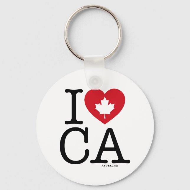I LIEBE CA | I Liebe Kanada Zolltariflicher Schlüs Schlüsselanhänger (Vorderseite)