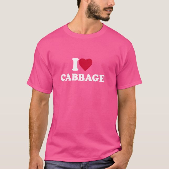 I Liebe Cabbage I Herz Cabbage Lover Gemüse Ve T-Shirt (Vorderseite)