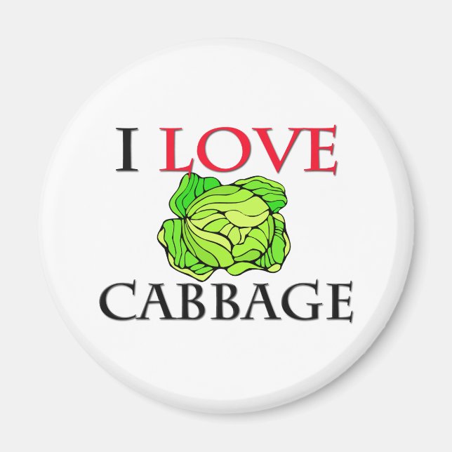 I Liebe Cabbage Magnet (Vorne)