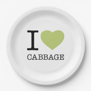 I LIEBE CABBAGE PAPPTELLER