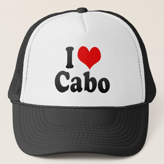 I Liebe Cabo, Brasilien. Eu-Amo O Cabo, Brasilien Truckerkappe (Vorderseite)
