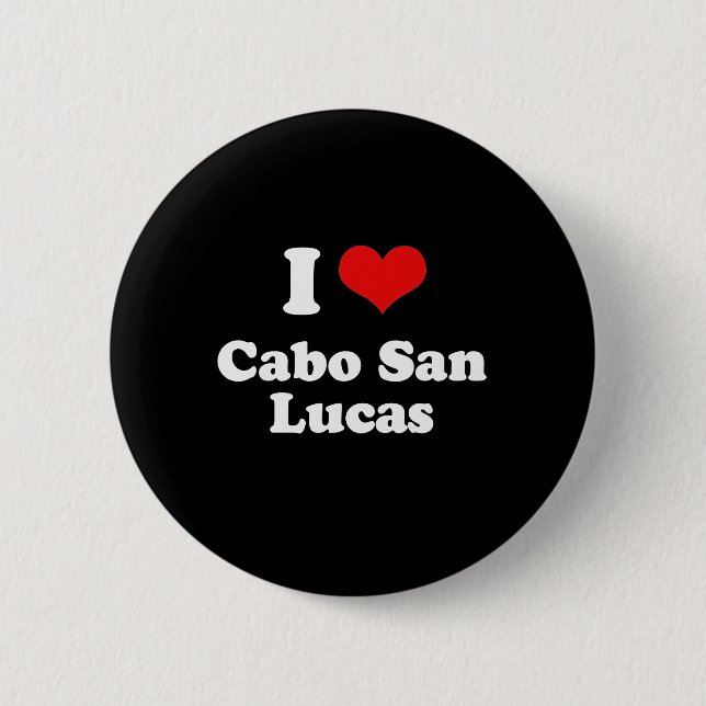 I Liebe Cabo San Lucas T-Shirt Weiß-T-Shirt Button (Vorderseite)