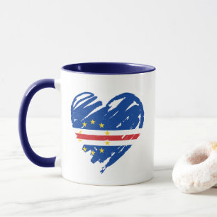 I Liebe Cabo Verde - Cabo Verde - Fahne Herz Tasse