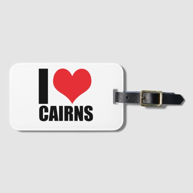 I Liebe Cairns Gepäckanhänger (Vorderseite (Horizontal))