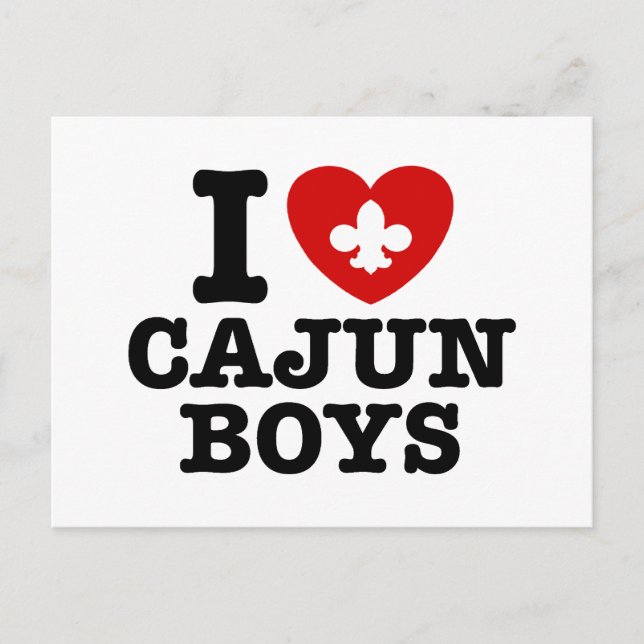 I Liebe Cajun Boys Postkarte (Vorderseite)